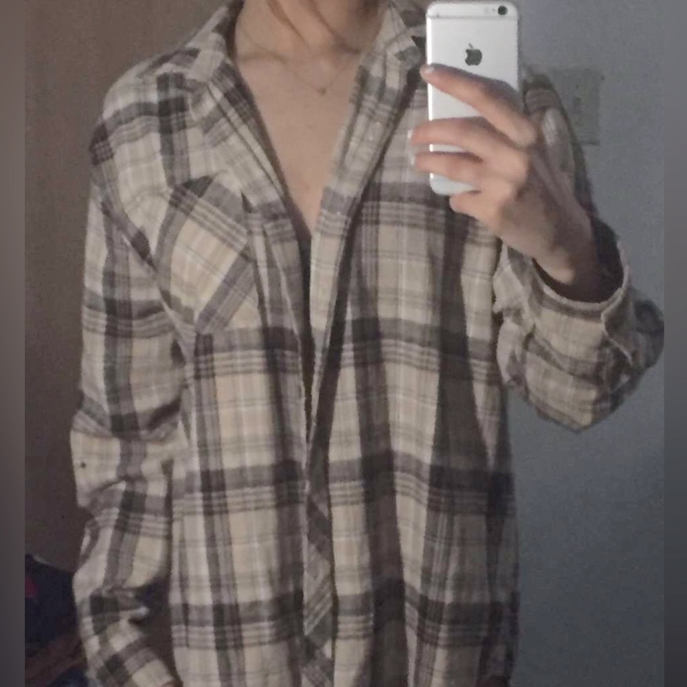 L.I.F.E Brown Button Down Flannel!